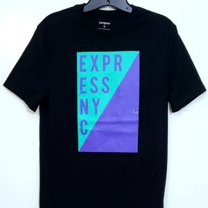 *NEW* Express Men Spliced Black Exp NYC Graphic